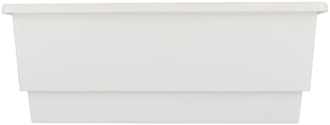 Pure Garden Railing Planter - 20.75-Inch Flower Box with Drainage Insert - 6-Gallon Outdoor Planter Box - Deck, Porch, or Balcony (White) - Image 2