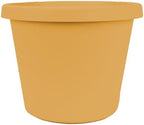 The HC Companies Prima Round Plastic Plant Pot w/Rolled Rim - Lightweight & UV Resistant Flower Pot for Herbs & More - Outdoor & Indoor Plant Pots w/Drainage (20 inch, Honey, Pack of 1) by TheHCCompanies