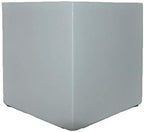 Indoor/Outdoor 7" Planter for Live or Artifical Plants (7.1" L x 7.1" W x 7.1" H, Matte Matte Silver) by Unknown