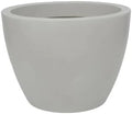 15.7" Wide Planter | Eco-Friendly Round Planter for Indoor or Outdoor Deck/Porch | Durable All-Weather Use Modern Pot for Trees, Flowers, Plants - Marbled Black by Ecobo