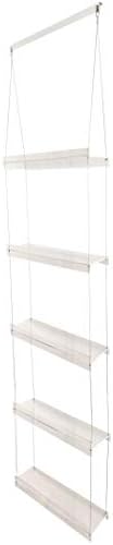 Hanging Acrylic Shelves for Windows (16" Wide, 5 Shelves - 66" Tall) by SUPREMETECH