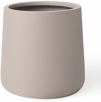 KUTE NEST 12.6" Premium Conico Fiberstone Outdoor Planter - Taupe by KuteNest