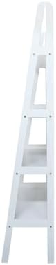 Casual Home 100% Solid Wood 4-Shelf Ladder Bookcase, Standard, 60" H, White - Image 5