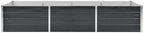 vidaXL Garden Raised Bed Anthracite 94.5"x31.5"x17.7" Galvanized Steel - Image 6