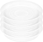 4 Pack of 16 inch Plant Saucer (13.8 Inch Base), 1.7" Depth Tray, Large Deep Garden Plastic Flower Planter Plant Trays for Indoors Outdoor Bath Bath (16", Clear) by Bleuhome