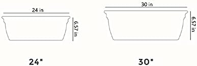 The HC Companies ECW30000A10 Indoor Outdoor 30 Inch Eclipse Series Window Flower Garden Ornamental Planter Box with Removable Attached Saucer, White - Image 3