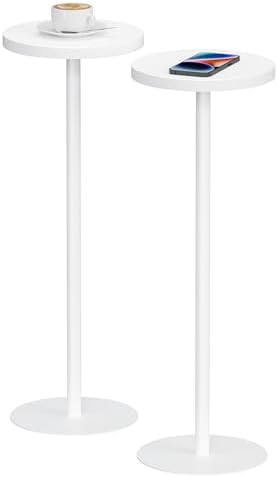 TUTOTAK Tall Round Side Table, Small End Table, Drink Table,Pedestal Table by ChoosetutotakFurnitureBuildYourCozyHome