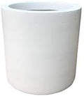 Kante AC0119C-80011 Lightweight Concrete Modern Cylinder Outdoor Planter, 15.8 Inch Diameter, White by Kante