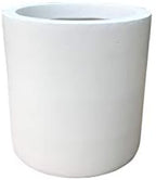 Kante AC0119C-80011 Lightweight Concrete Modern Cylinder Outdoor Planter, 15.8 Inch Diameter, White by Kante