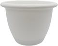 The HC Companies Sevilla Flower Planters - Durable Outdoor & Indoor Planter - Round Lightweight Self Watering Plant Pots for Herbs & More (16" White, Pack of 1) by TheHCCompanies