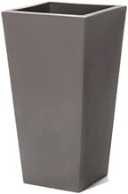 Step2 Tremont Tall Square Tapered Planter, 28" 2-Pack, Indoor/Outdoor Plants, Efficient Drainage, Durable Resin, Dark Cedar - Image 4