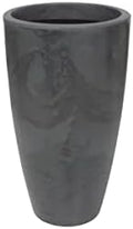27.6" Tall Planter | Eco-Friendly, Durable, Lightweight | Indoor/Outdoor Use, All-Weather, Contemporary Design by Brazilian Artisans - Black by Ecobo