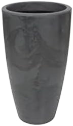 27.6" Tall Planter | Eco-Friendly, Durable, Lightweight | Indoor/Outdoor Use, All-Weather, Contemporary Design by Brazilian Artisans - Black by Ecobo