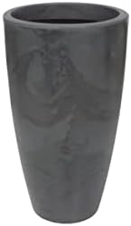 27.6" Tall Planter | Eco-Friendly, Durable, Lightweight | Indoor/Outdoor Use, All-Weather, Contemporary Design by Brazilian Artisans - Black by Ecobo