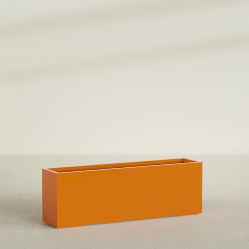 Greenline Leo Tall Rectangular Fiberglass Planter, Outdoor Planter Box - Image 3
