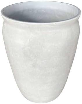 14 Inch Hawthorn Planter, Modern Gypsum Plant Pot with Drainage Hole, Indoor Outdoor Flower Planter for Patio, Garden, Balcony, Home Décor - Image 4