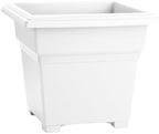 Novelty Root & Vessel Countryside Square Tub Planter, White, 18-Inch by Novelty