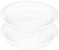 2 Pack of 19 inch Plant Saucer, 2.7" Depth Tray, Large Deep Garden Plastic Flower Planter Plant Trays for Indoors Outdoor Bath Bath (19", Clear) by Bleuhome