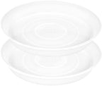 2 Pack of 19 inch Plant Saucer, 2.7" Depth Tray, Large Deep Garden Plastic Flower Planter Plant Trays for Indoors Outdoor Bath Bath (19", Clear) by Bleuhome