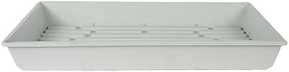 SUNPACK 10" x 20" Mega Plastic Seed Starting Tray, White, 2.5" - No Drainage Holes, Ideal for Greenhouses or Indoor Gardening - Made of Thick, Strong Plastic - Image 4