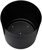 Black Modern Flower Pot with Round Saucer - Fits Mid-Century Modern Plant Stand - 8 Inch Planter - Matte Black Powder Coated Aluminum - Image 3