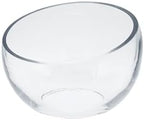 WGVI Slant Cut Bowl Glass Vase, Width 6.7", Height 5", Clear Terrarium, Candy Dish, Fruit Jar, Floral Container for Wedding Party Event, Home Office Decor, 12 Pieces - Image 2