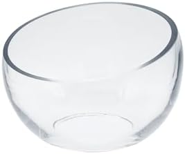 WGVI Slant Cut Bowl Glass Vase, Width 6.7", Height 5", Clear Terrarium, Candy Dish, Fruit Jar, Floral Container for Wedding Party Event, Home Office Decor, 12 Pieces - Image 2