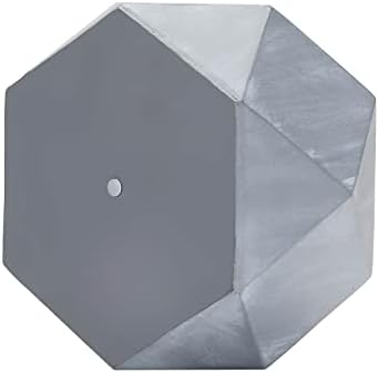4" Small Gray Cement Planter - Modern Geometric Design Succulent Plant Cactus Herbs Indoor Garden Pot - Image 6