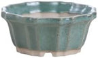 Willow Bonsai Ceramics Flower Design Bonsai Pot, 4.5inch Diameter, Plant Container, Succulant Pot, High Fired Ceramic Stoneware, Frost Proof, Handmade (Seaweed 2023) by Handmade