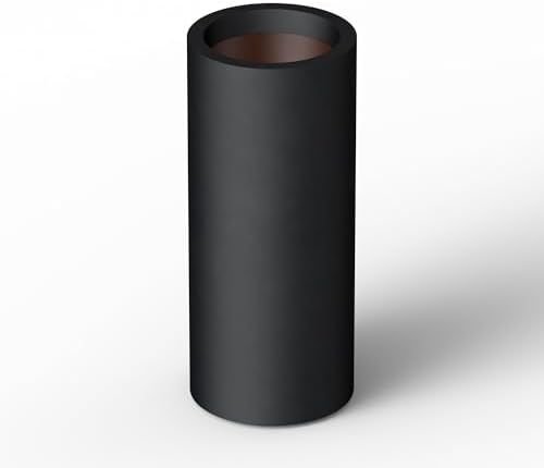 Kante Black Concrete Planter 23.6" Tall All-Weather Round Accent Pot by Unknown