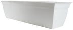 The HC Companies ECW30000A10 Indoor Outdoor 30 Inch Eclipse Series Window Flower Garden Ornamental Planter Box with Removable Attached Saucer, White by TheHCCompanies