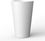 Kante White Concrete Planter 19.7" Tall All-Weather Round Large Pot by Unknown