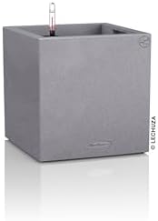 Lechuza Canto Stone Low 30 Stone Grey, Self-Watering Square Planter, H11.8 L11.8 W11.8 in by LECHUZA