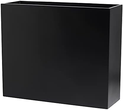 Calistoga Tall Rectangle Fiberglass Planter, Black, 36 Inch by Root+and+Stock