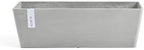 Ecopots Bruges Rectangular Flower Planter, White Grey, 17.75" by ECOPOTS