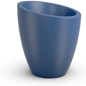 Mayne Modesto 30in Round Modern Planter, Neptune Blue - Image 2