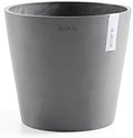 Ecopots Amsterdam Round Flower Planter, Grey, 16" by ECOPOTS