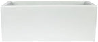 Brisbane Rectangle Fiberglass Planter Box (L:24" x W:8" x H:8", Matte White) by Unknown