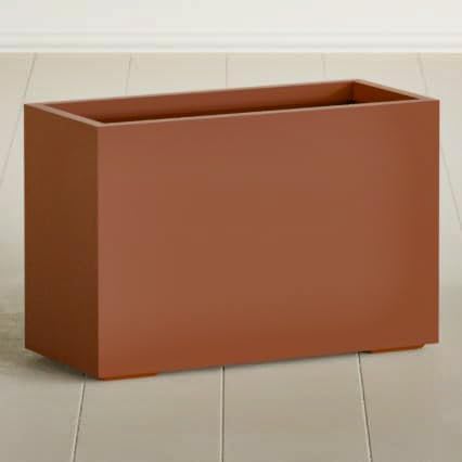 Greenline Leo Tall Rectangular Fiberglass Planter, Outdoor Planter Box by GreenlinePlanters