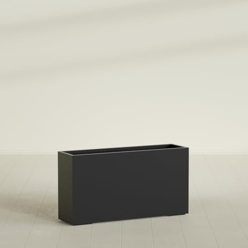 Greenline Alice Tall Rectangular Fiberglass Planter, Outdoor Planter Box - Image 3