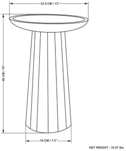 SIMPLIHOME Dayton 13" Wide Solid Wood Round End Table in Black - Image 3