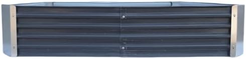 47" Lx47 Wx10 H Galvanized Raised Garden Bed 3.9x3.9x0.8ft Metal Planter Box Dark Grey Large Metal Oval Patio Kit Planting Bed Suitable for Outdoor Backyard Plant Flower Vegetable Fruit - Image 3