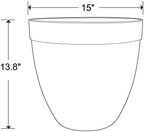 Southern Patio Hornsby Resin Outdoor Planter with Drainage Hole and Plug, Navy Blue - Image 4