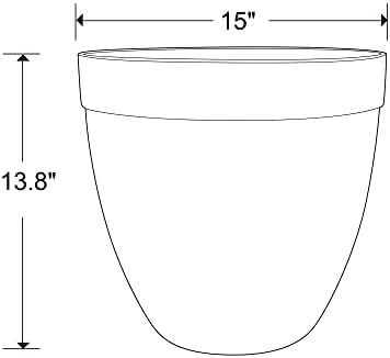 Southern Patio Hornsby Resin Outdoor Planter with Drainage Hole and Plug, Navy Blue - Image 4