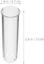 5pcs Clear Plant Propagation Tubes: 6x2 Hydroponic Glass Plant Starter Test Tube with Round Bottom, SoilFree Planter with Rim for Water Cultivating Flowers - Image 2