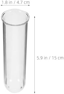 5pcs Clear Plant Propagation Tubes: 6x2 Hydroponic Glass Plant Starter Test Tube with Round Bottom, SoilFree Planter with Rim for Water Cultivating Flowers - Image 2