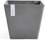 Ecopots Rotterdam Square Flower Planter, Grey, 15.75" by ECOPOTS