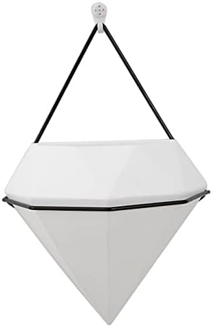 Ceramic Flower Pot Innovative Artificial Fleshy Flower Hanging Container Planter Pot Geometric Glass Wall Decor Container Geramic Vase Flowerpot-L by Unknown