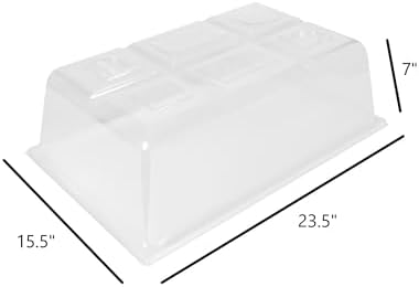SUNPACK Sundome Plastic Multi-Vented Humidity Dome, Clear, 7" (Pack of 5) - Ideal for Greenhouses or Indoor Growing, Able to Adjust Humidity with Vents - Image 4