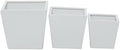 CosmoLiving by Cosmopolitan Metal Indoor Outdoor Planter, Set of 3 7", 11", 5" H, White by Unknown